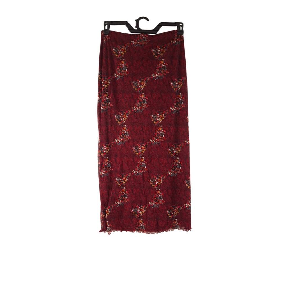 Vintage Giorgio Fiorlini Y2K Maxi Stretch Skirt Med. Red